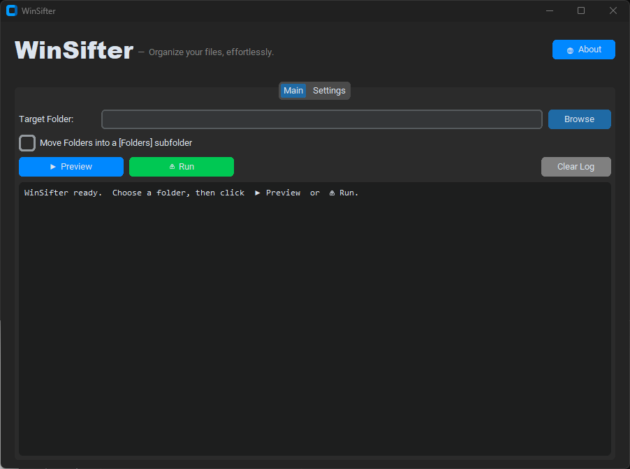 WinSifter application screenshot